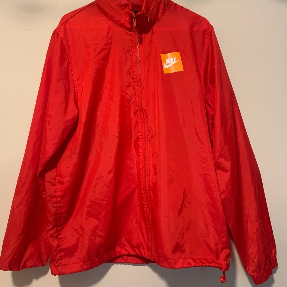 #Nike red Just Do It windbreaker Large